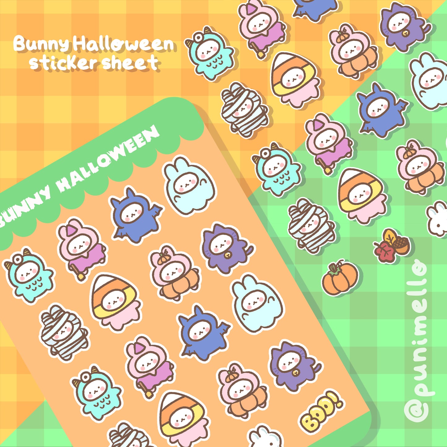 Bunny Halloween | Matte Vinyl Sticker sheets