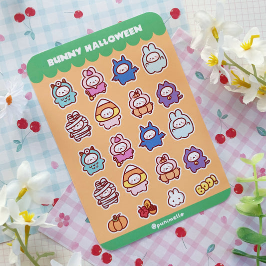 Bunny Halloween | Matte Vinyl Sticker sheets