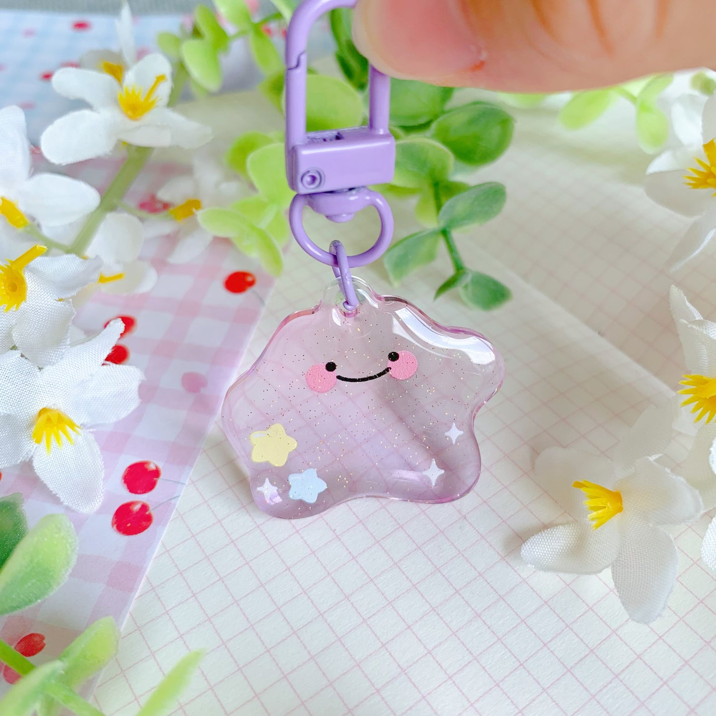Ditto | Mini Sparkly Acrylic Charm | 1.5 inch