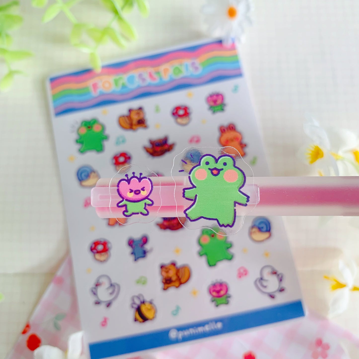 Forest Pals | Clear Vinyl Sticker sheet