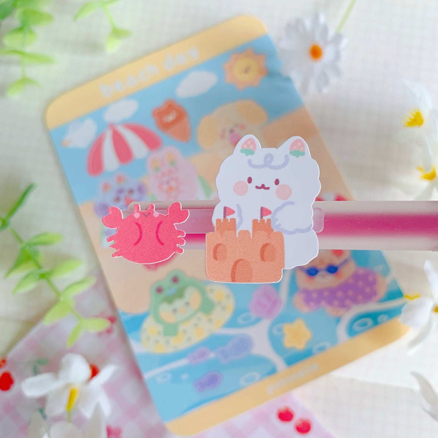 Beach Day | Kudamono Friends | Matte Vinyl Sticker sheet