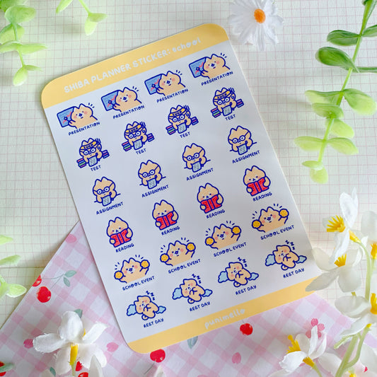 Shiba Planner Stickers | Matte Vinyl Sticker sheets