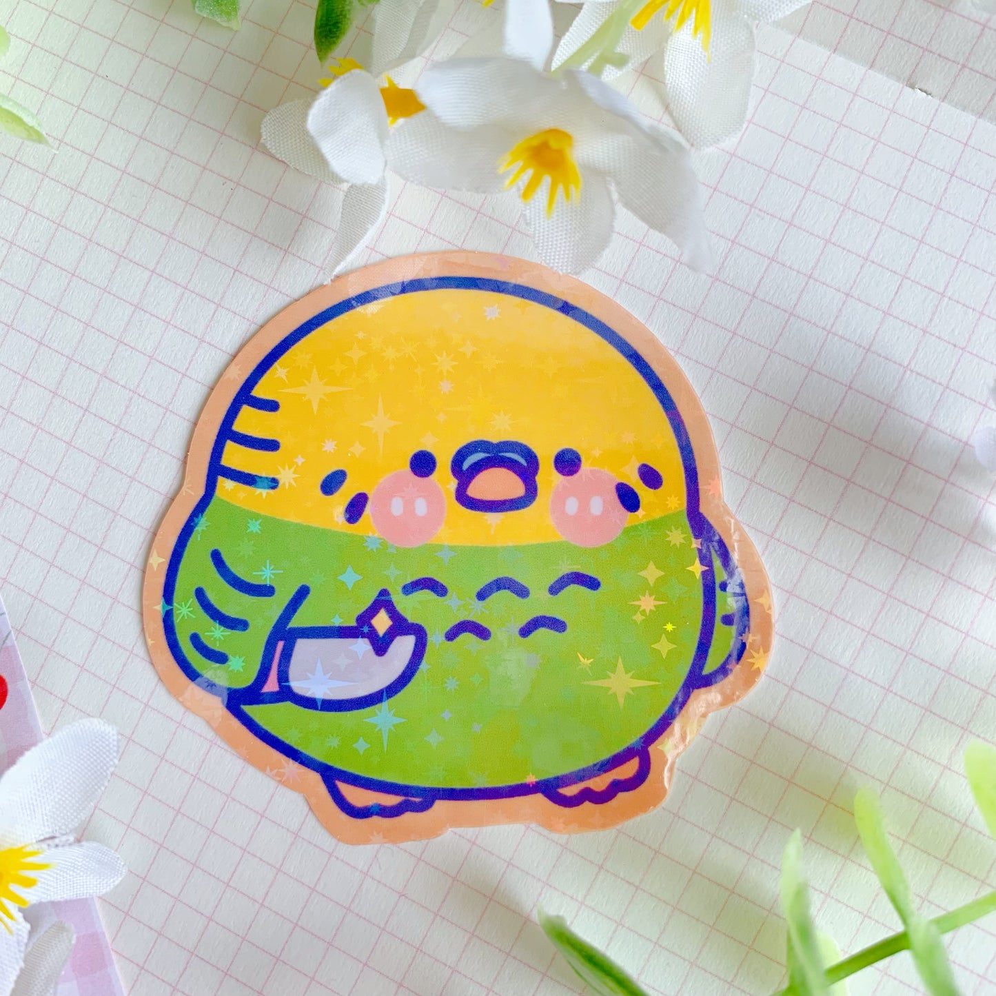 Birbs with Knives | 5 Birbs | Holographic Vinyl Sticker