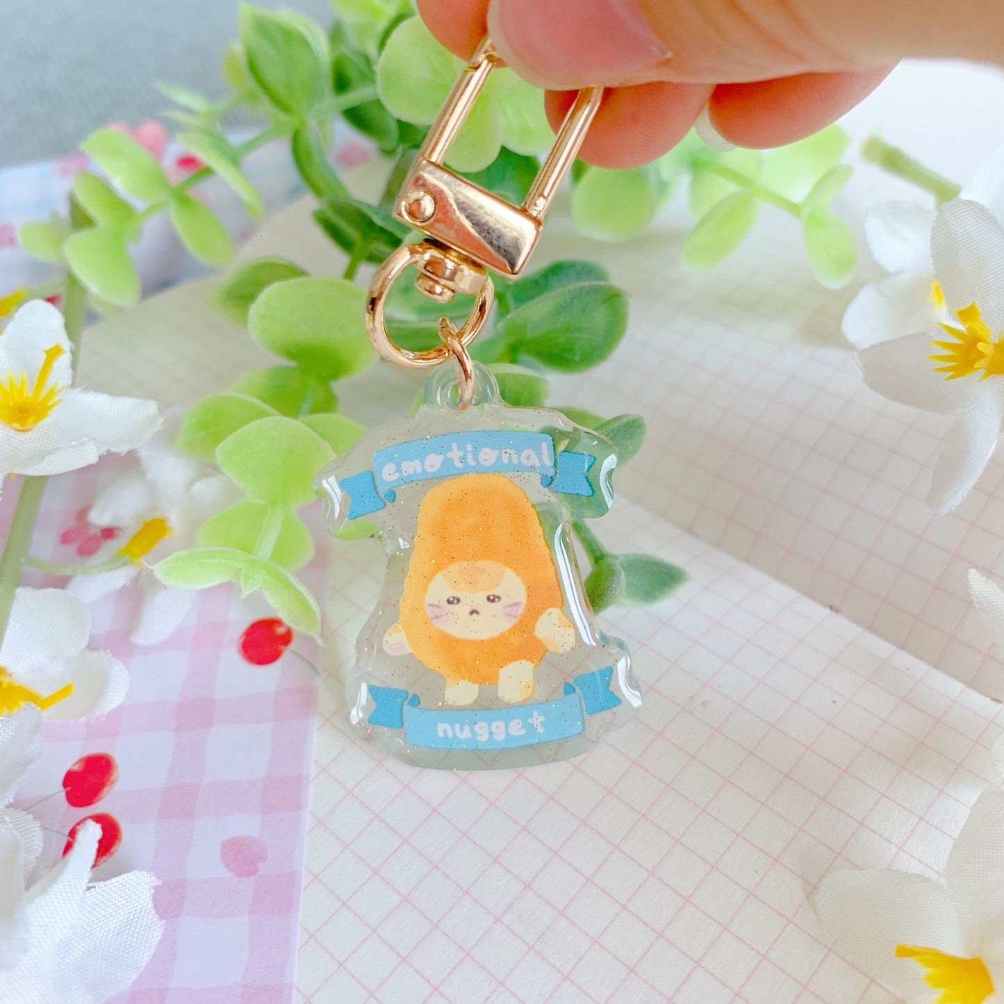 Emotional Nugget | Mini Sparkly Acrylic Charm | 1.5 inch