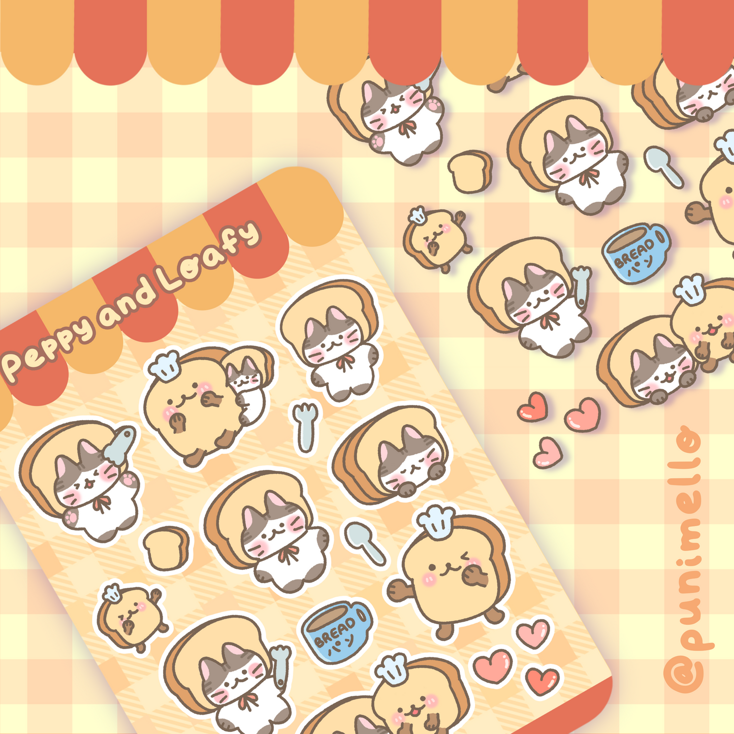 Peppy & Loafy’s Bakery | Sparkly Holo Vinyl Sticker sheet