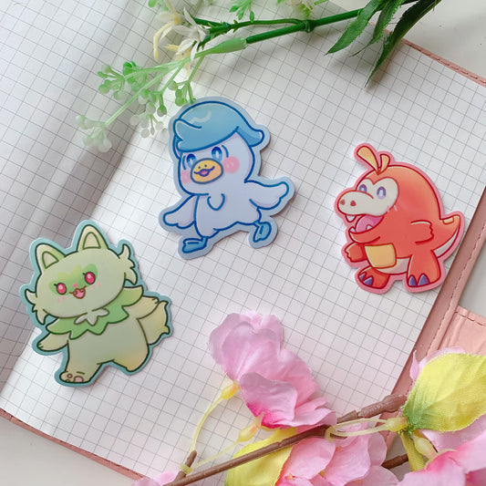 Pokémon Gen 9 Starters | Laminated Vinyl Sticker