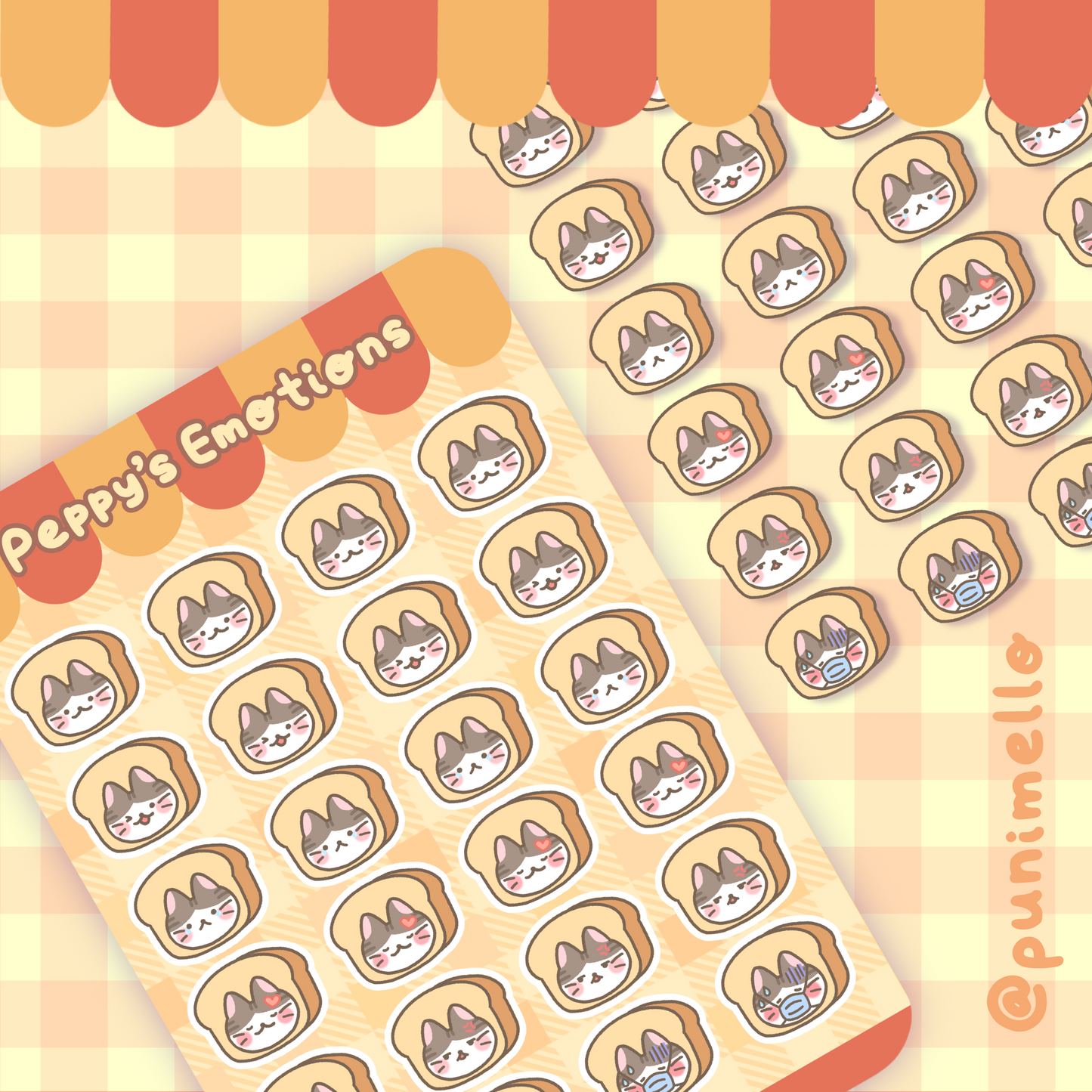 Peppy’s Emotions | Matte Vinyl Sticker sheets