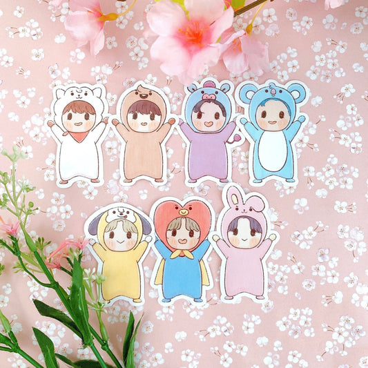 BTS in onesies | Vinyl Stickers