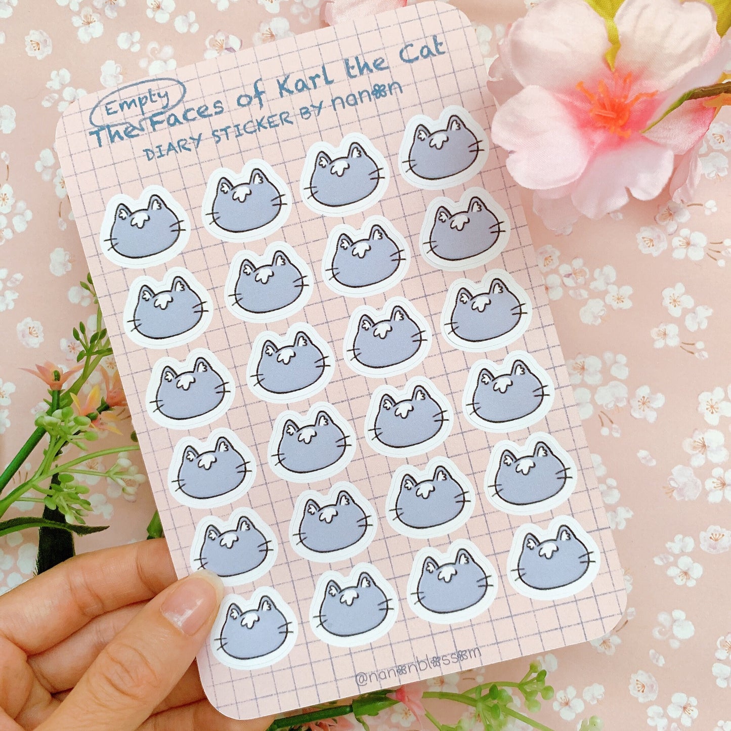 Karl the Cat | Matte Vinyl Sticker sheets