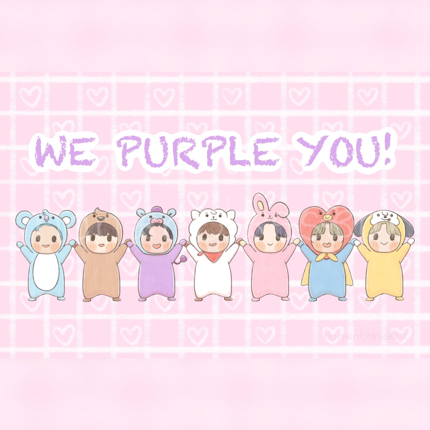 BTS in onesies | Vinyl Stickers