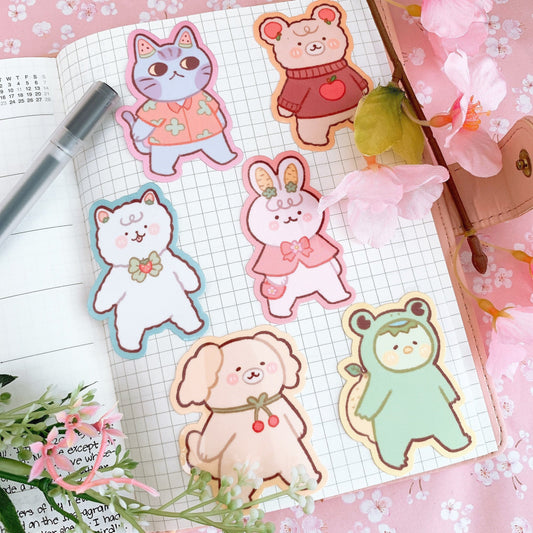 Kudamono Friends | Original Characters | Laminated Vinyl Stickers