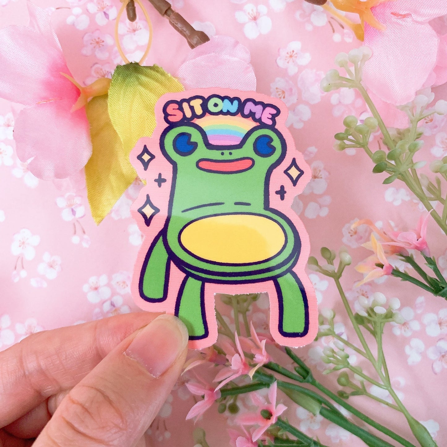 Froggy Chair | Animal Crossing | Laminated Vinyl Sticker