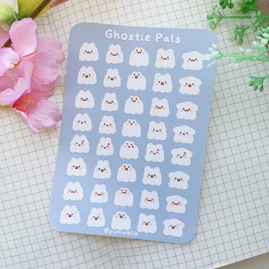 Ghostie Pals | Original Deco Emotes | Matte Vinyl Sticker sheet