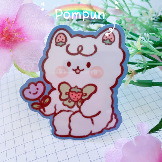 Kudamono Friends Sitting | Original Characters | Laminated Vinyl Stickers