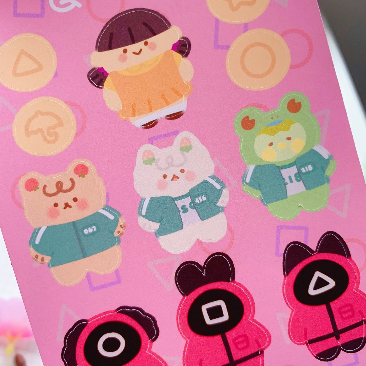 Kudamono Game / Squid Game | Kudamono Friends | Original Characters | Matte Vinyl Sticker sheet