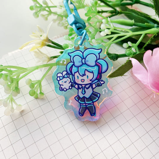 Miku x Cinna | Mini Rainbow Acrylic Charm | 1.5 inch