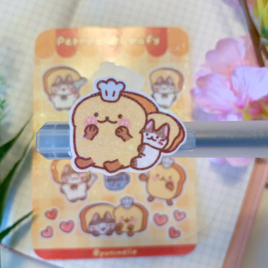 Peppy & Loafy’s Bakery | Sparkly Holo Vinyl Sticker sheet