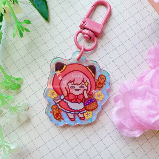 Little Red Riding Anya | Mini Rainbow Acrylic Charm | 1.5 inch