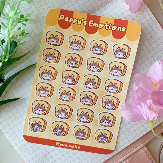 Peppy’s Emotions | Matte Vinyl Sticker sheets