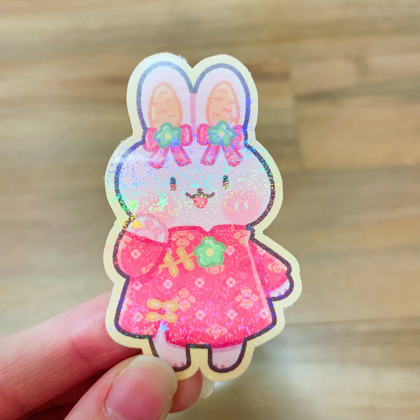 Year of Ririn the Rabbit | Holographic Vinyl Sticker