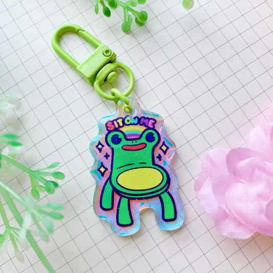 Froggy Chair | Animal Crossing | Mini Rainbow Acrylic Charm | 1.5 inch