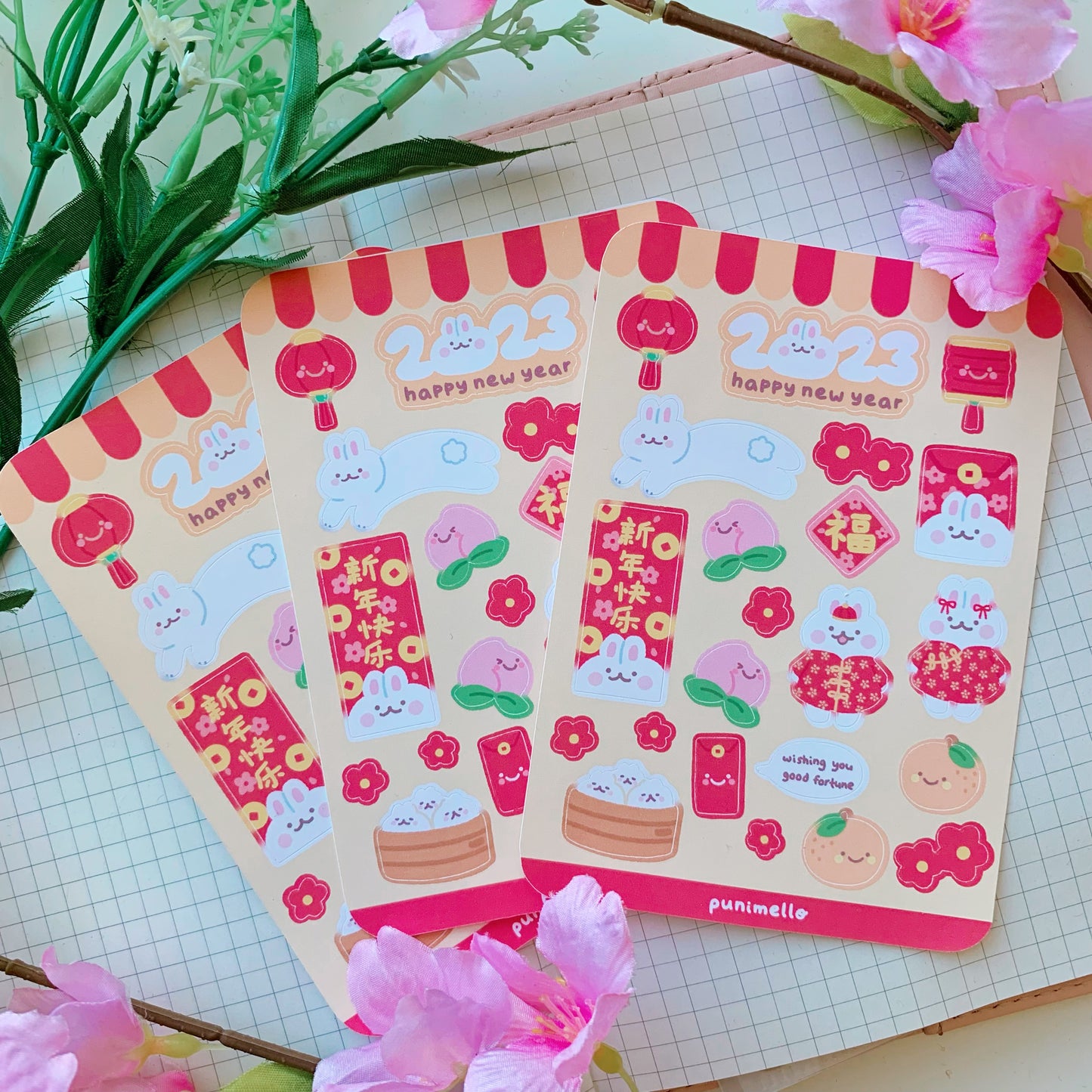 Lunar New Year | Year of the Rabbit | Matte Vinyl Sticker sheet