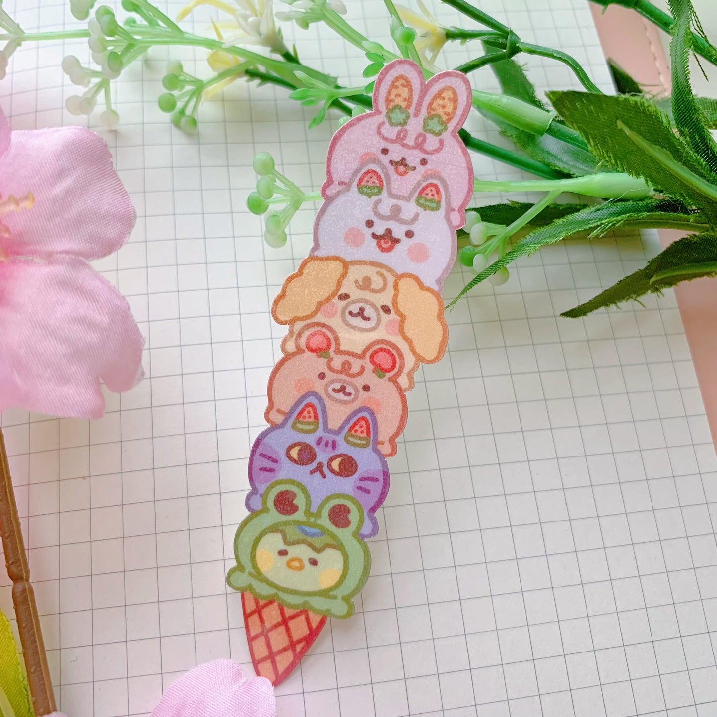 Kudamono Icecream | Holographic Vinyl Sticker