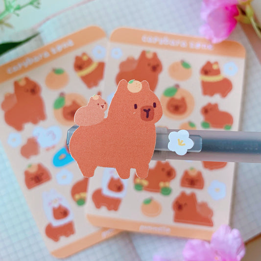 Capybara Zone | Matte Vinyl Sticker sheet