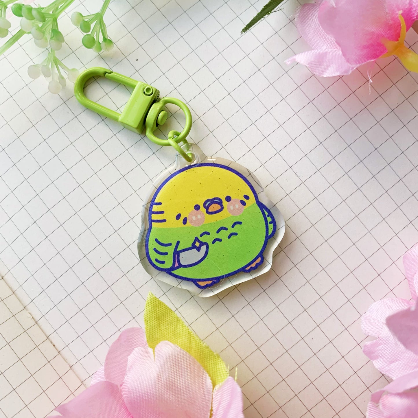 Birbs with Knives | Mini Sparkly Acrylic Charm | 1.5 inch