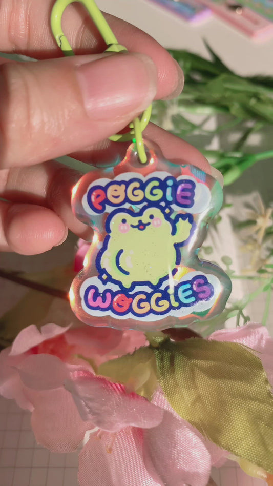 Poggie Woggies Froggy | Mini Rainbow Acrylic Charm | 1.5 inch