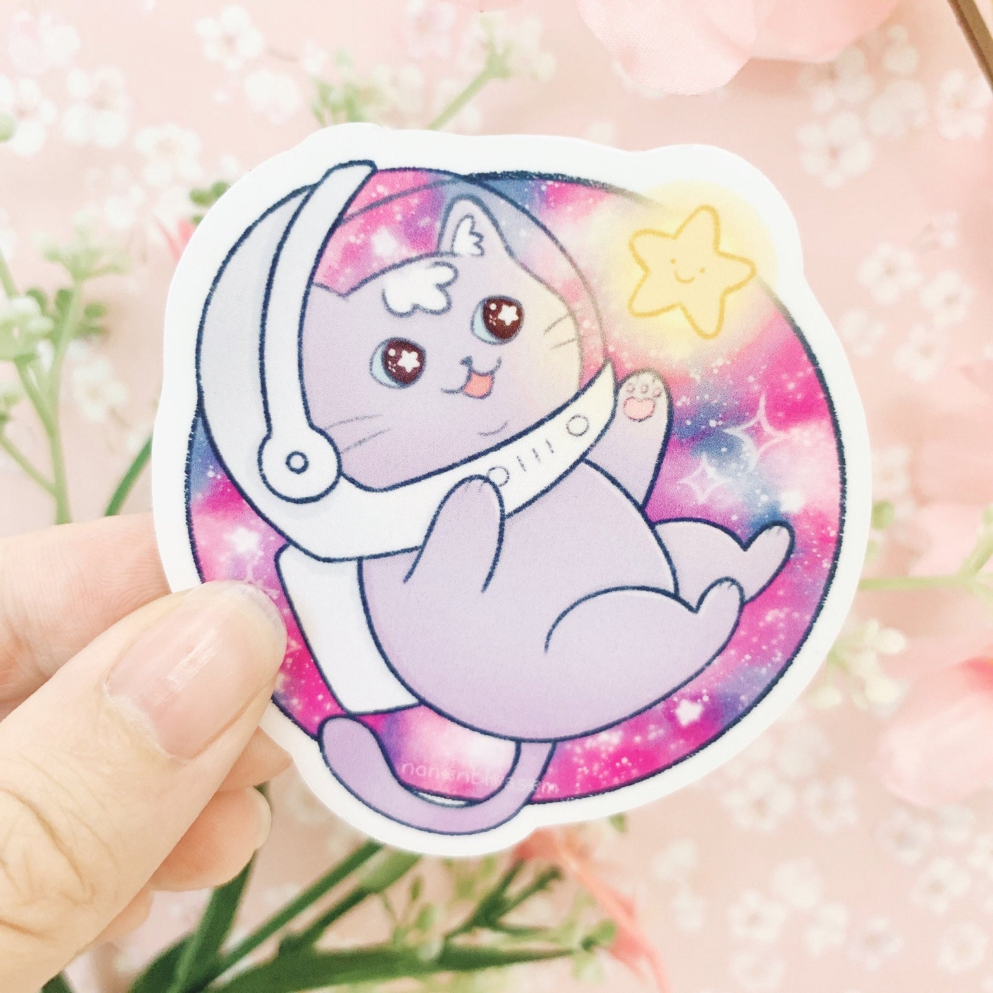 Karl the SpaceCat | Vinyl Sticker, Postcard