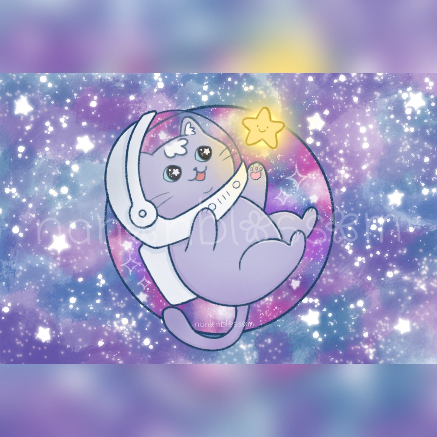 Karl the SpaceCat | Vinyl Sticker, Postcard