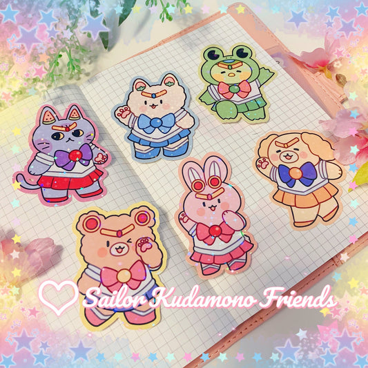 Sailor Kudamono Friends | Original Characters | Laminated Vinyl Stickers