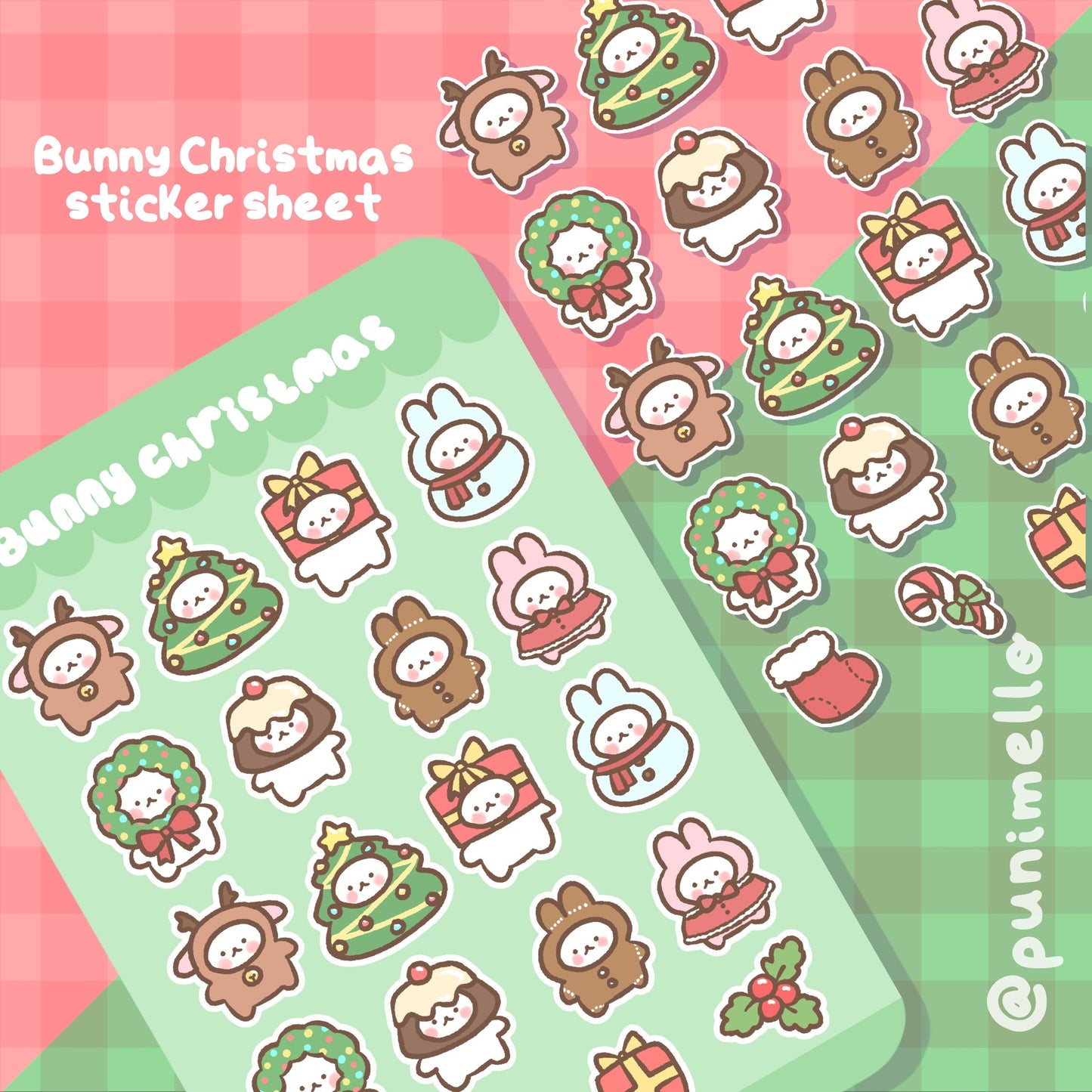 Bunny Christmas | Matte Vinyl Sticker sheets